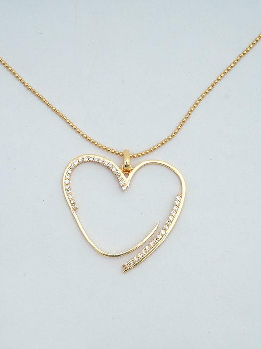 18K Gold Plated Heartthrob Pendant - Necklaces