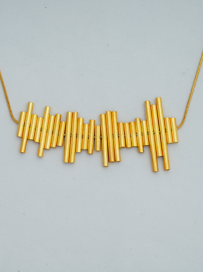 Iconic Brass Gold Plated Skyline Necklace